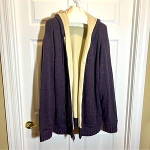 Liberty Blues Tall Purple Hooded Sweater Jacket